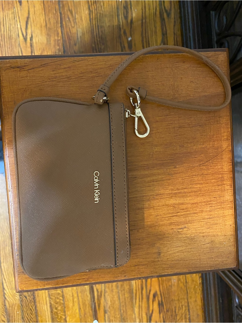 Calvin Klein Brown Wristlet Pouch